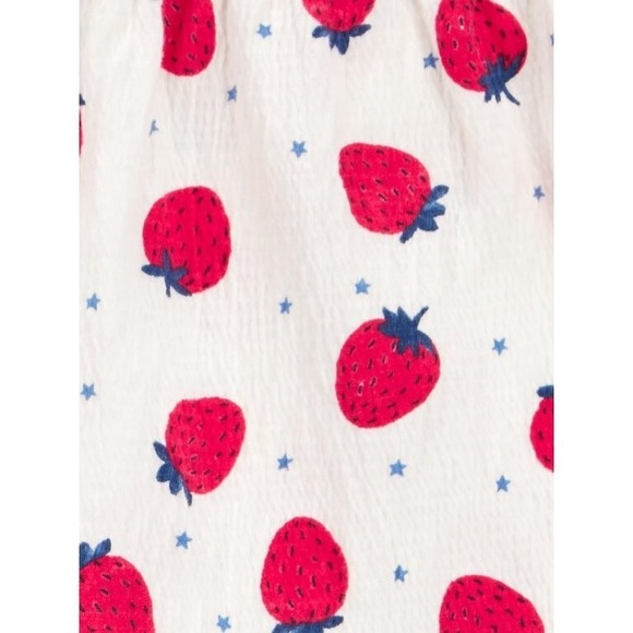 Carters Child of Mine Strawberry Outfit Set Bloomer Shorts Summer Size 3-6M - Picture 2 of 7